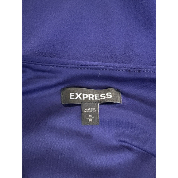 Express Royal Blue Bodycon Midi Dress Spaghetti Strap Slit Size M - Picture 5 of 5